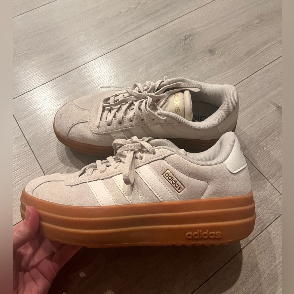 Adidas Women's Beige Platform Sneakers